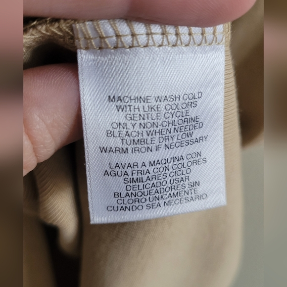 Jones New York classic short sleeved crewneck tshirt Women's XL beige - Picture 4 of 5